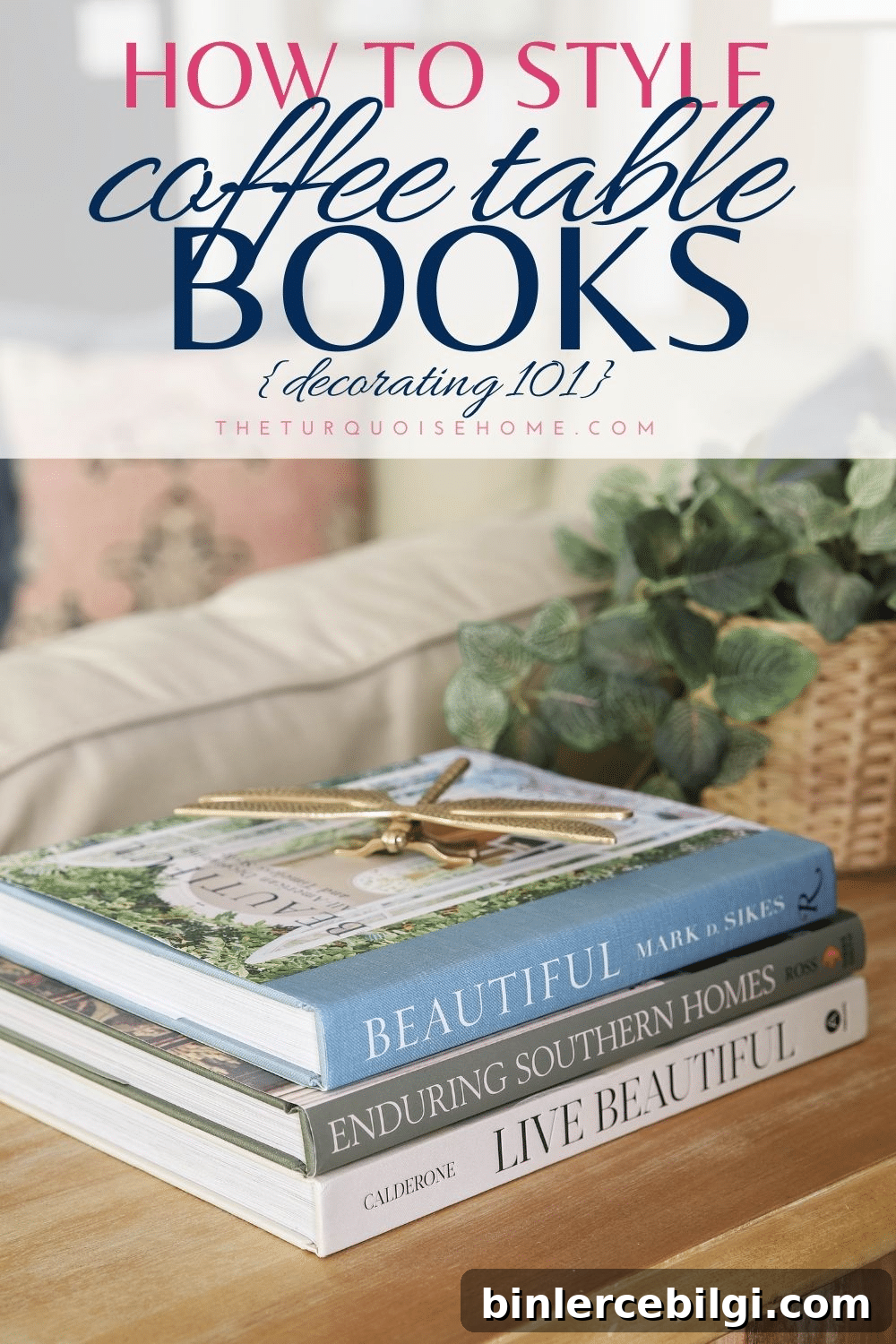 how to style coffee table books