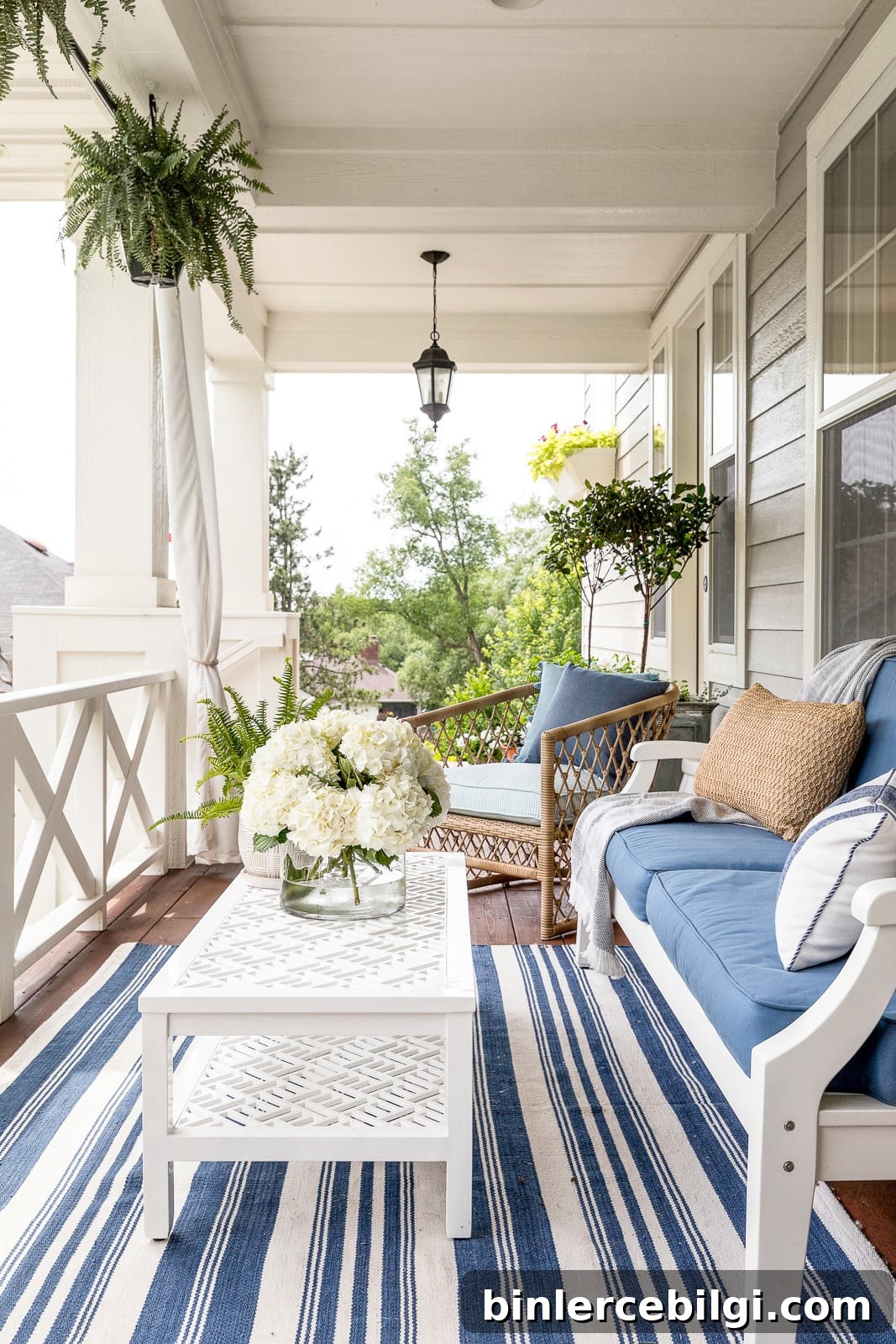 Front Porch with Plants