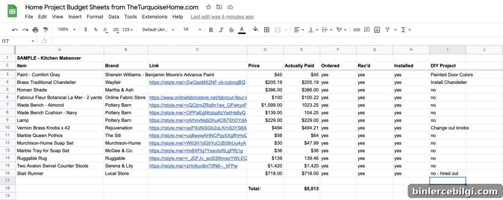 Budgeting for Home Projects: Practical Cost Planning 3 Budget Spreadsheet for Home Projects