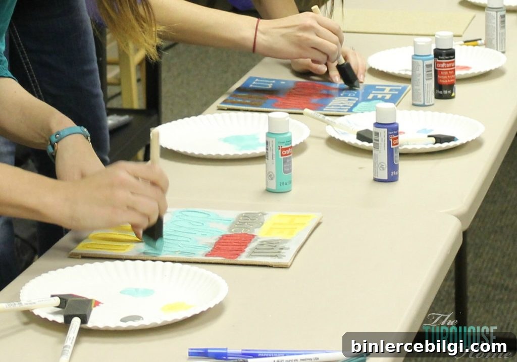 DIY Stenciled Burlap Art