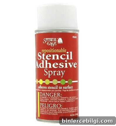 Repositionable Stencil Adhesive Spray