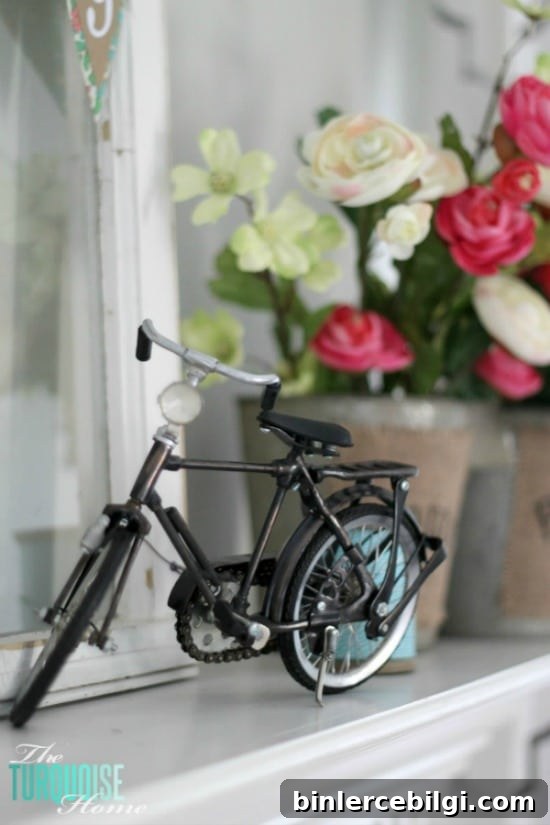 Pink & Turquoise Spring Mantel | TheTurquoiseHome.com