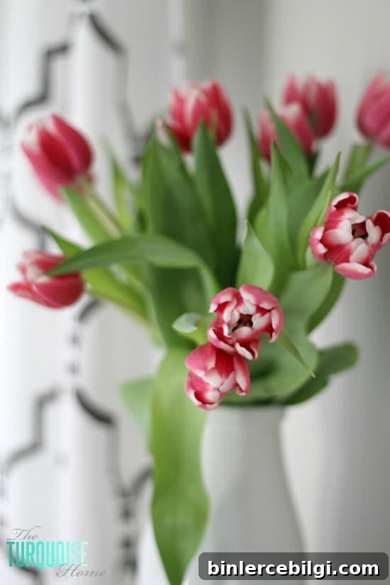 Pink & Turquoise Spring Mantel | TheTurquoiseHome.com
