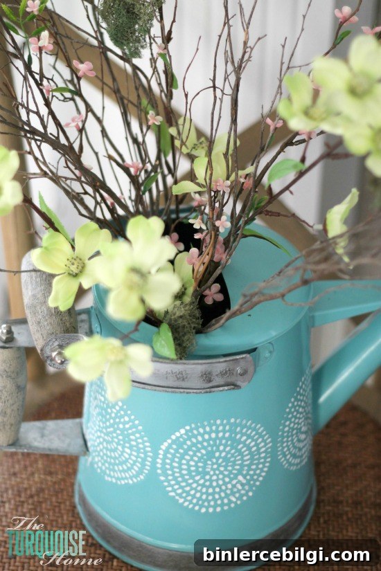 Pink & Turquoise Spring Mantel | TheTurquoiseHome.com