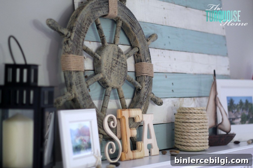 Lake-Themed Summer Mantel {Reveal} | The Turquoise Home