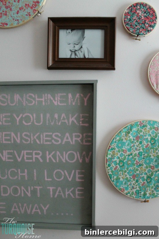 DIY You Are My Sunshine Wall Art for Nursery 9 DIY Stamped Wall Art | "You Are My Sunshine"