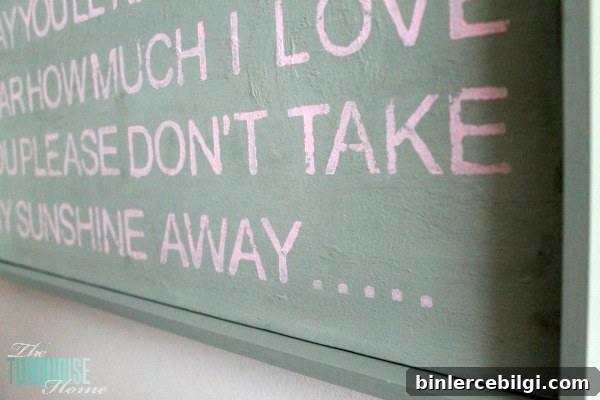 DIY You Are My Sunshine Wall Art for Nursery 11 DIY Stamped Wall Art | "You Are My Sunshine"