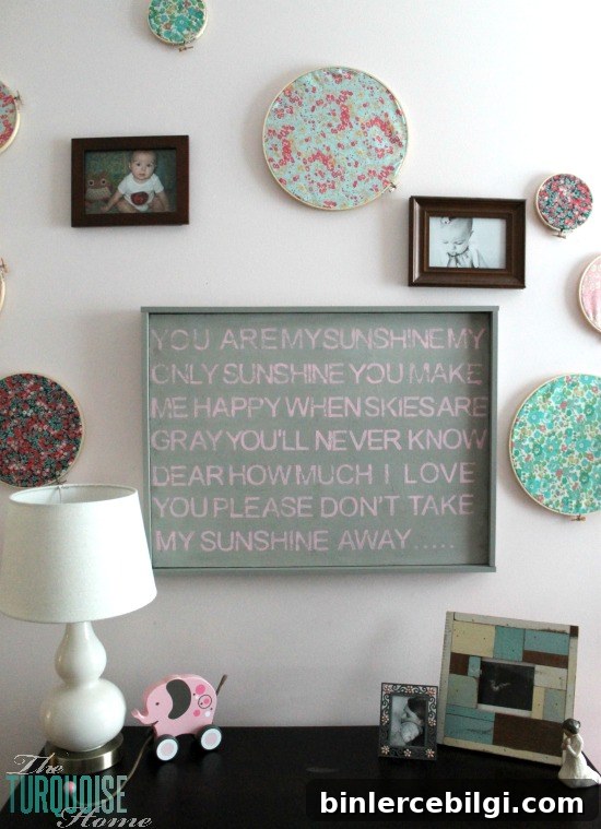 DIY You Are My Sunshine Wall Art for Nursery 12 DIY Stamped Wall Art | "You Are My Sunshine"