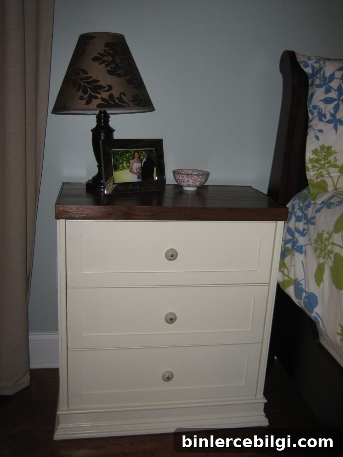 Finished customized nightstand