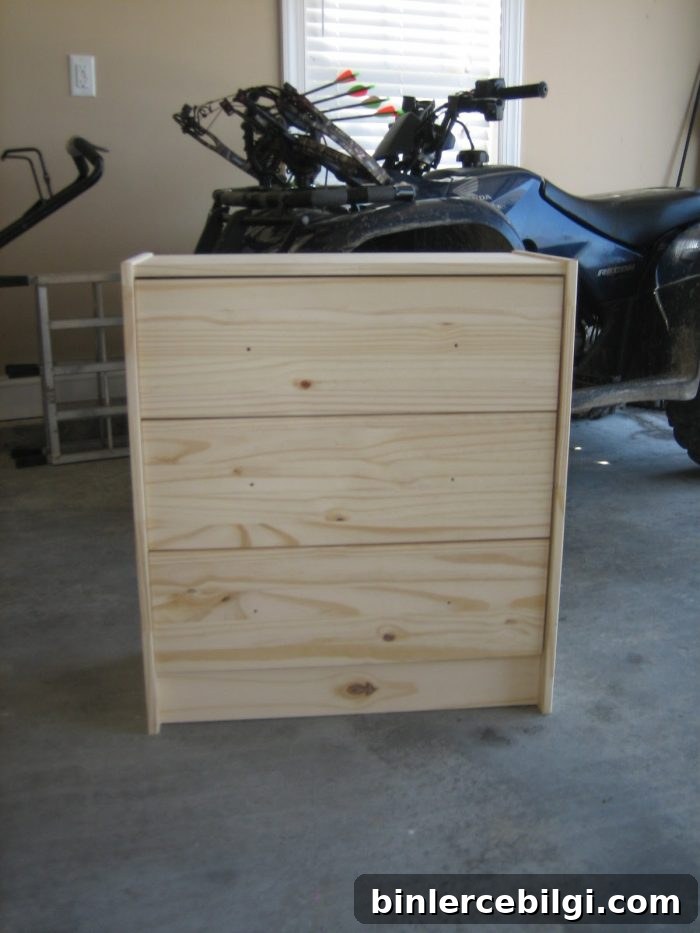 IKEA Rast dresser before transformation