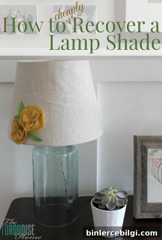 How to Recover a Lamp Shade for cheap