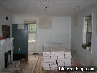 Living room during renovation