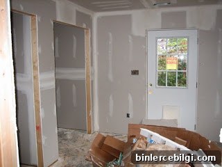 Mud room/back room during renovation