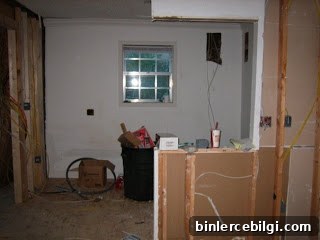 Dining room during renovation