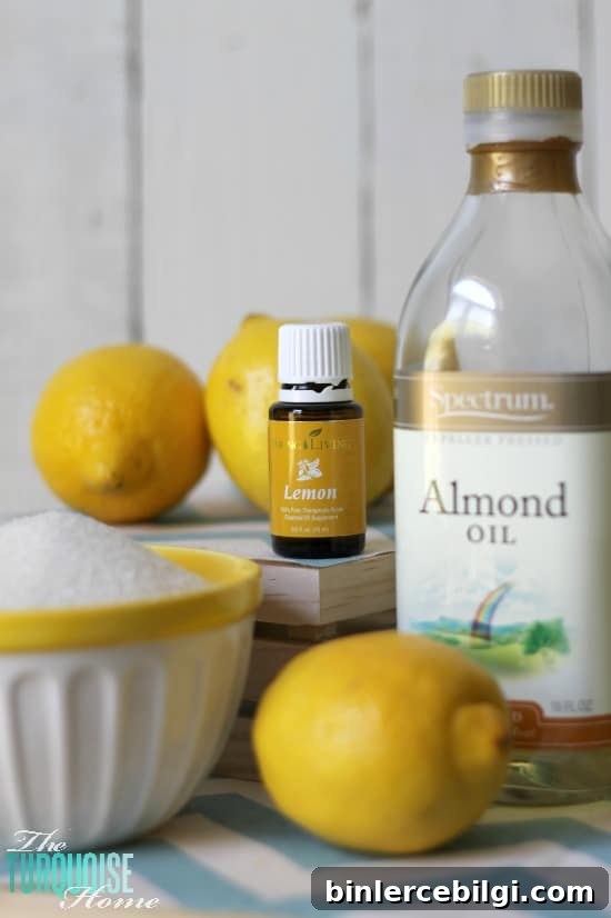How to Make Lemon Sugar Scrub: Ingredients