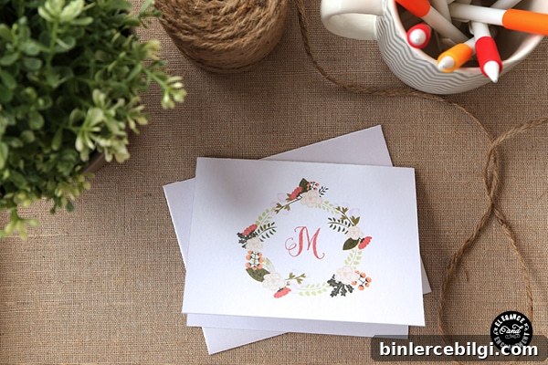 Free Printable Monogram Notecards