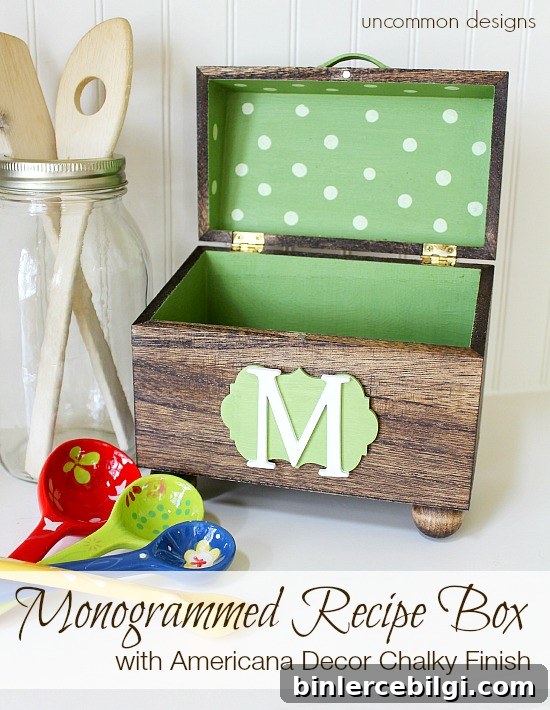 Monogrammed Recipe Box