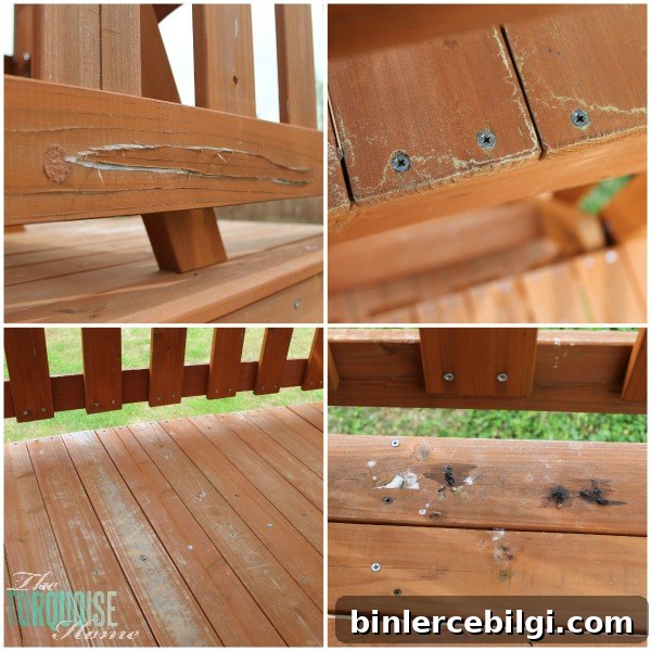 5 Easy Steps to Stain an Outdoor Structure {like a play set or deck} via TheTurquoiseHome.com