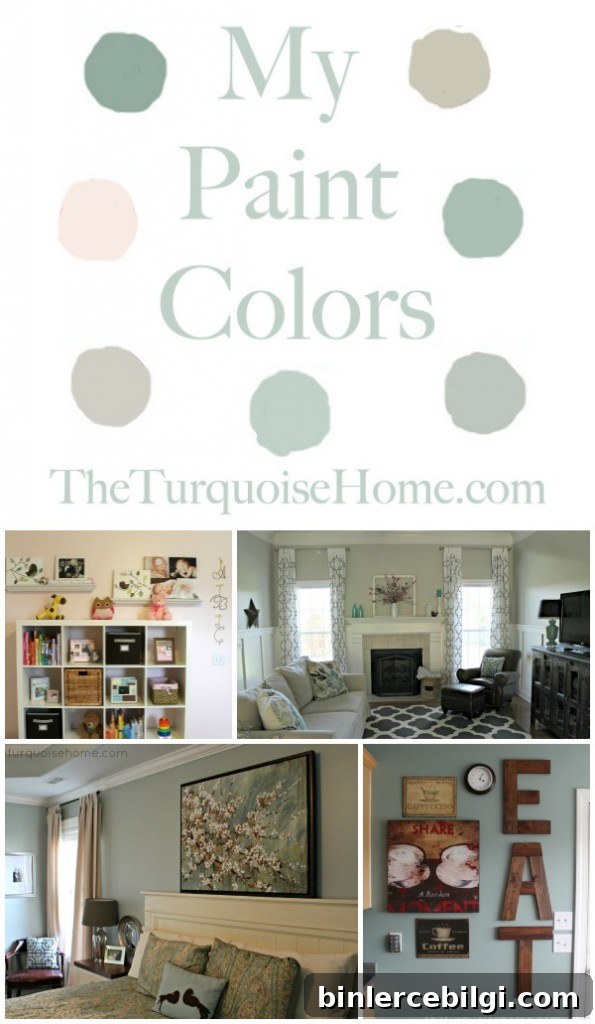 The Paint Colors in My Home | TheTurquoiseHome.com