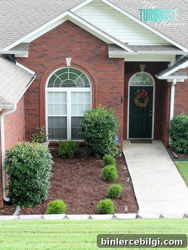 Mulch the front Flower Beds
