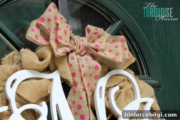 Wooden Monogram Burlap Wreath