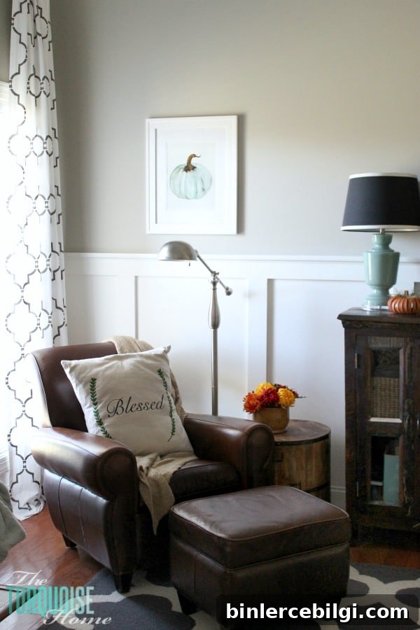 Turquoise and Orange Fall Home Tour | TheTurquoiseHome.com