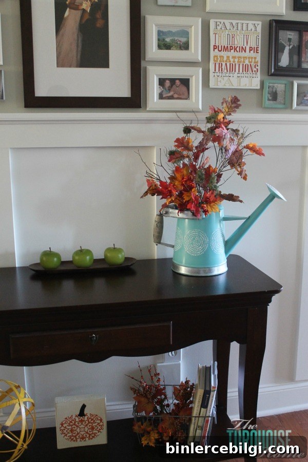 Turquoise and Orange Fall Home Tour | TheTurquoiseHome.com