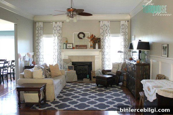 Turquoise and Orange Fall Home Tour | TheTurquoiseHome.com