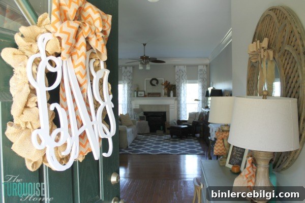 Turquoise and Orange Fall Home Tour | TheTurquoiseHome.com