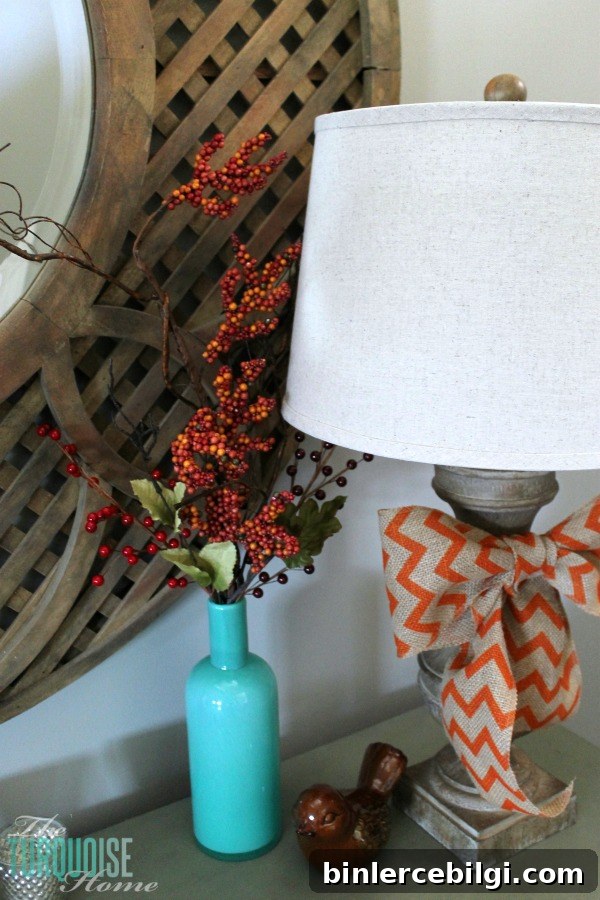 Turquoise and Orange Fall Home Tour | TheTurquoiseHome.com