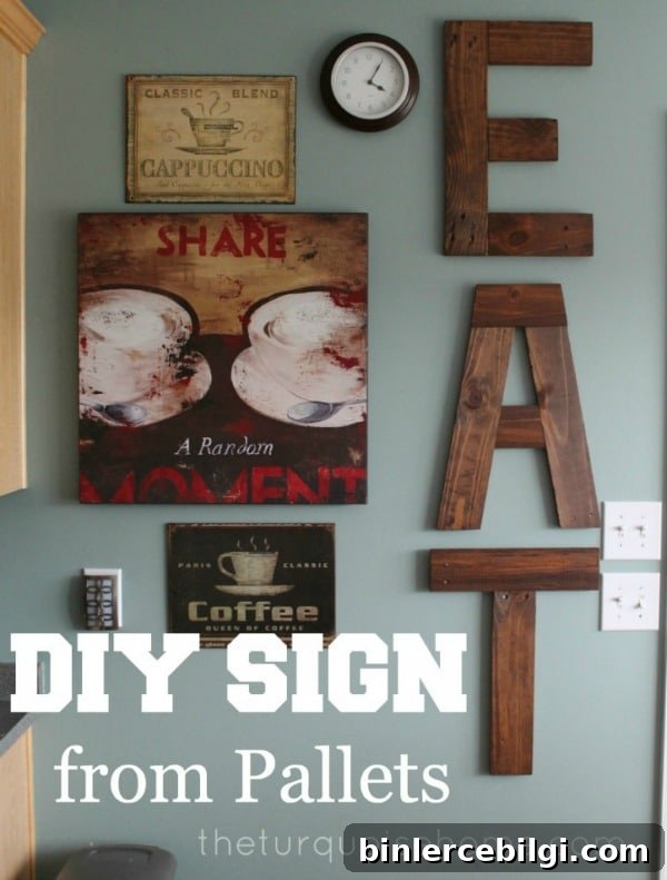 DIY Eat Sign From Pallets
