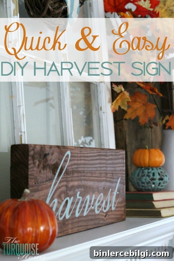 Quick and Easy DIY Harvest Sign