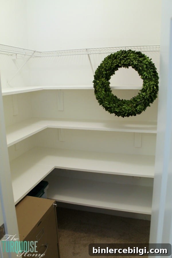 Finished custom closet shelves