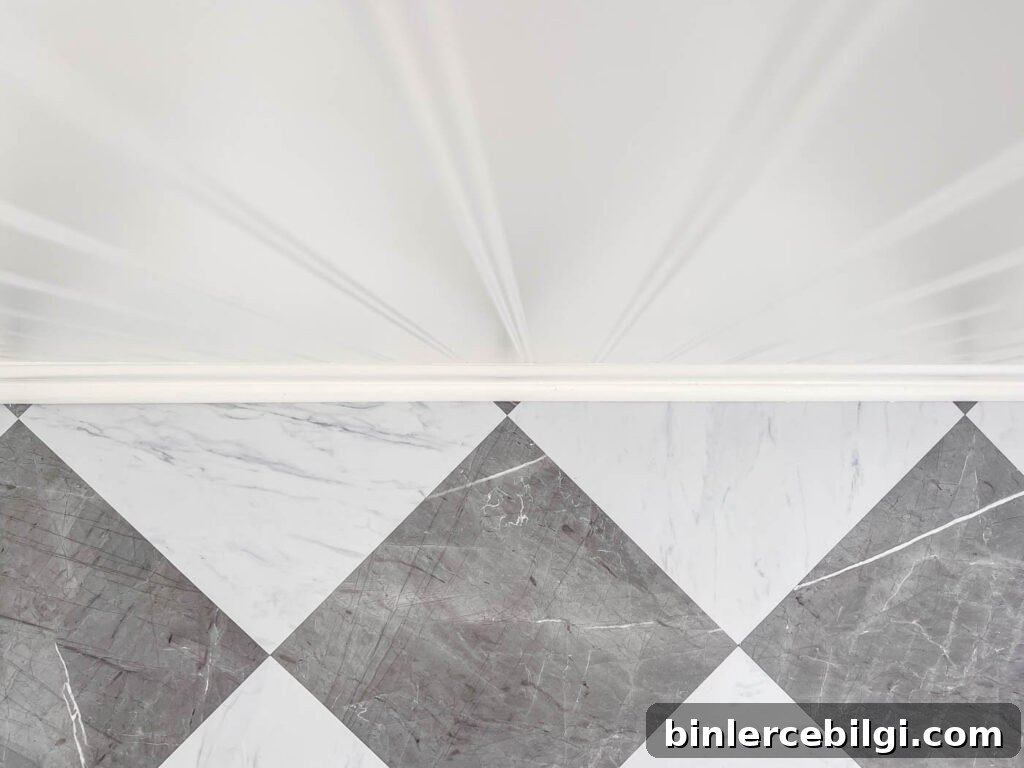row of checkerboard vinyl floor tiles