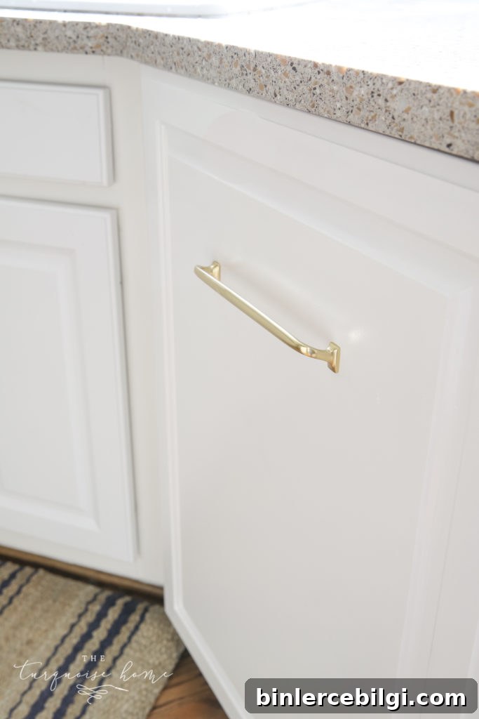 Aged brass appliance pull