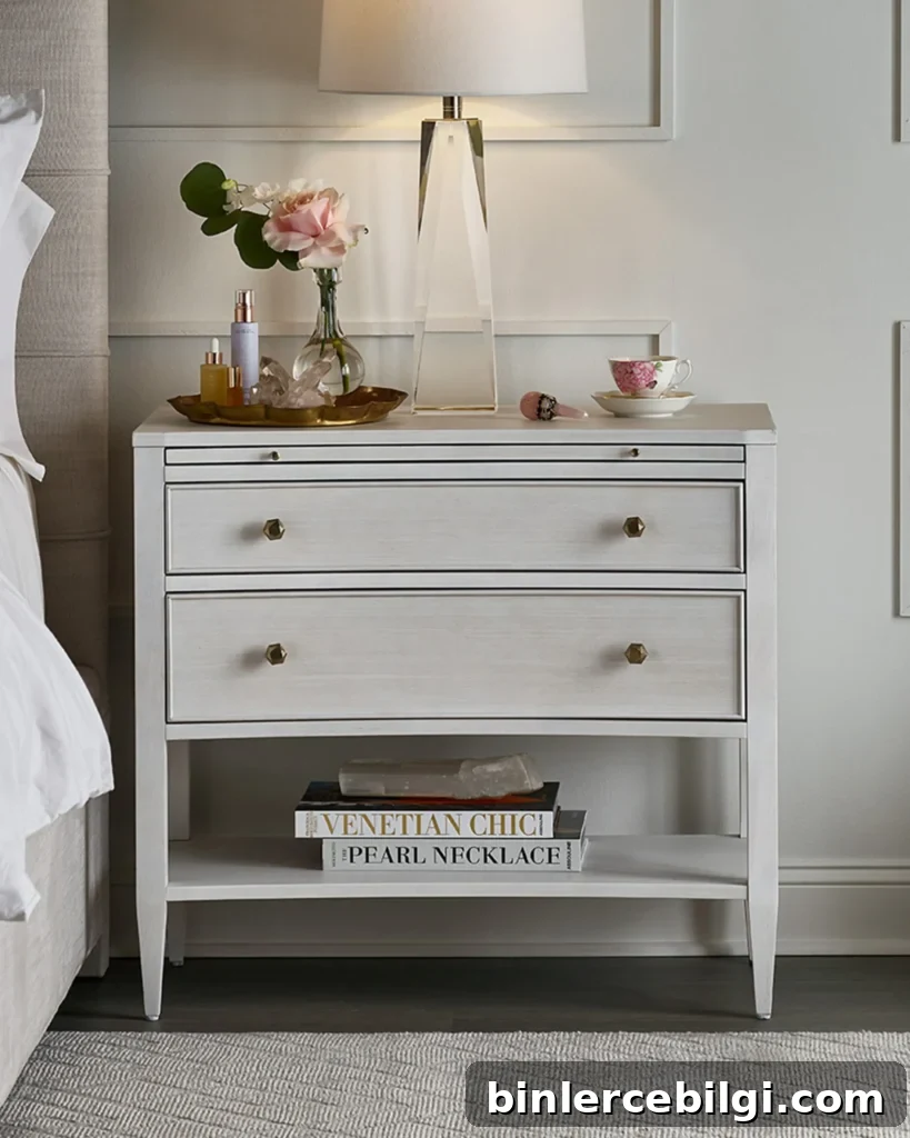 nightstand with tray