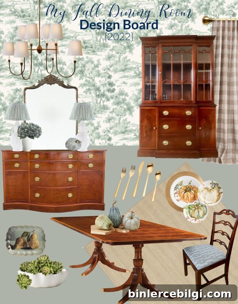 Fall 2022 Dining Room Design Board