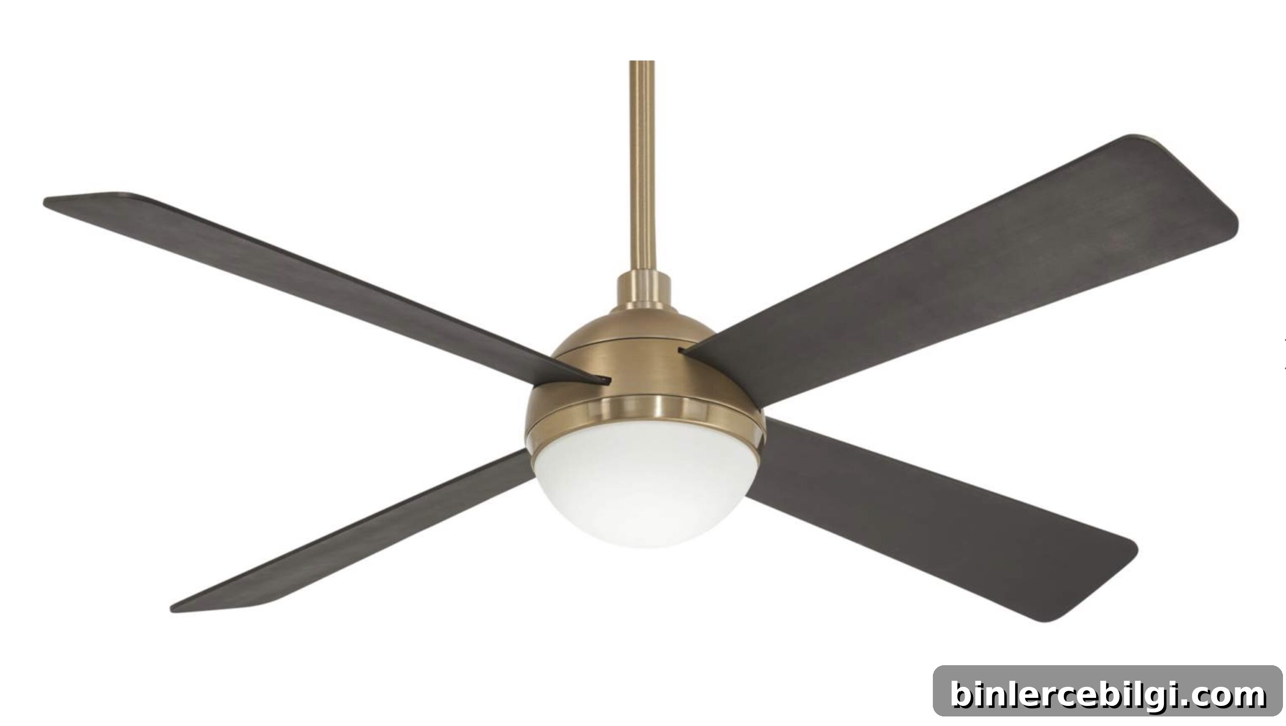 Minka Aire Orb brushed brass fan