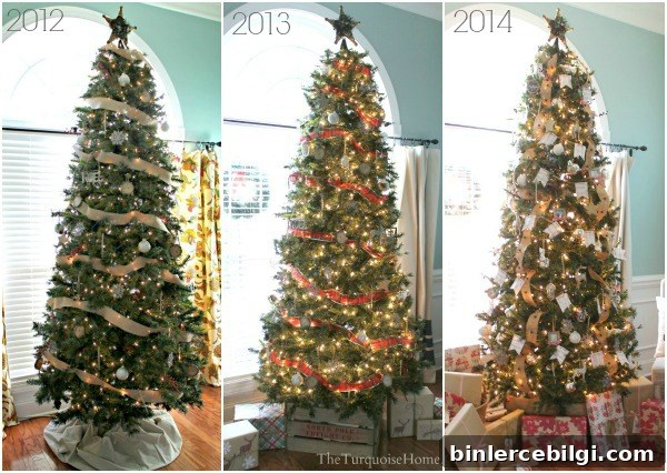 Three Years of Christmas Trees | Rustic Glam and Plaid Christmas Trees | TheTurquoiseHome.com