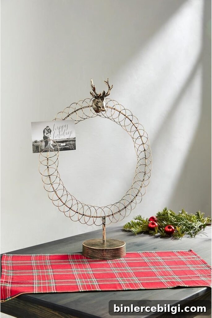 deer greeting card holder