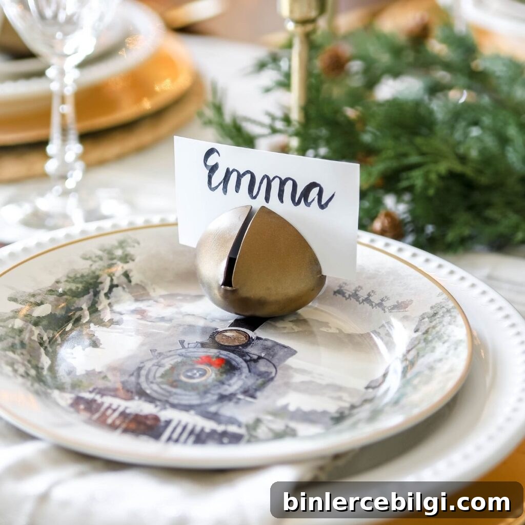 bell place card holder