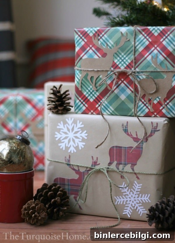 Handmade cut-out embellishments on gifts