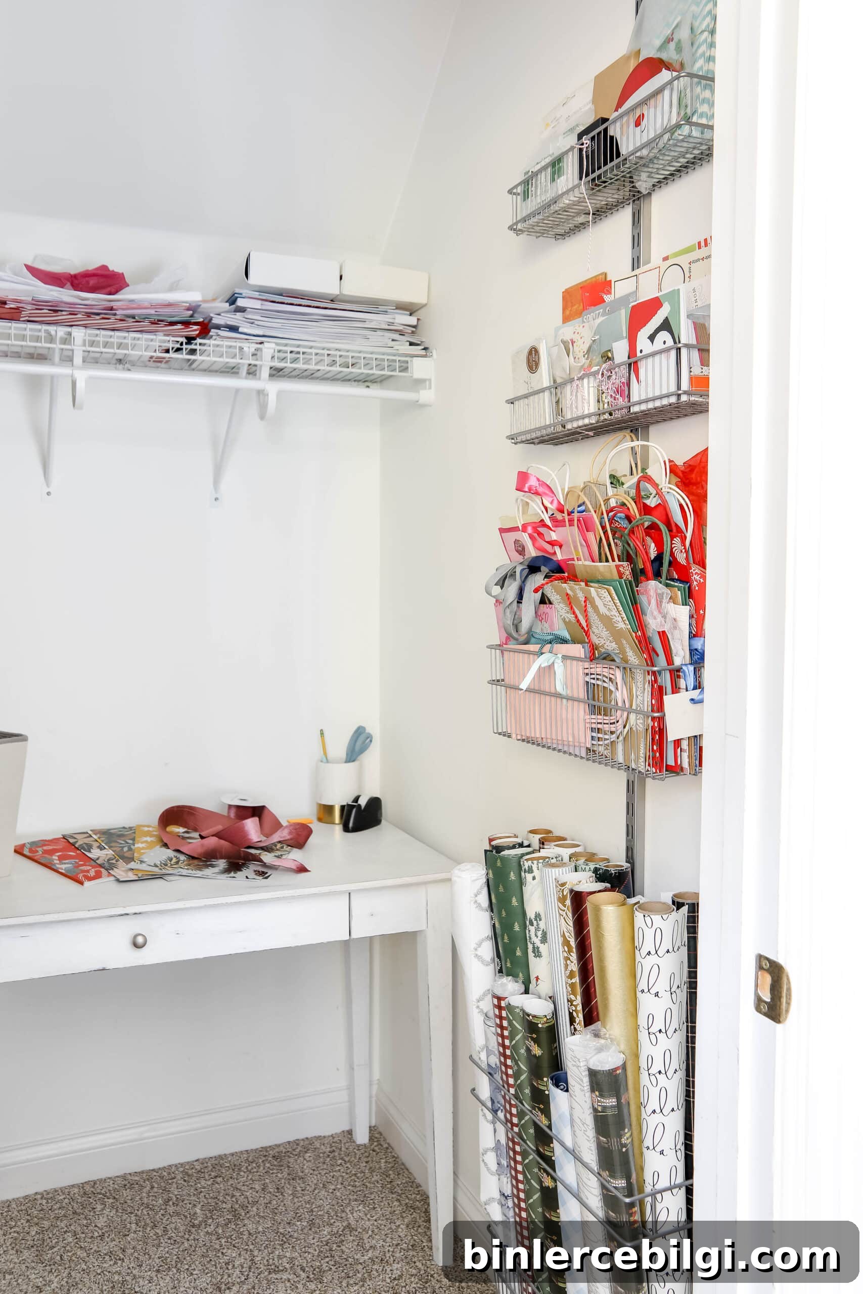gift wrapping closet
