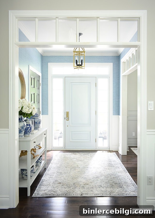 Summer Entryway with large rug