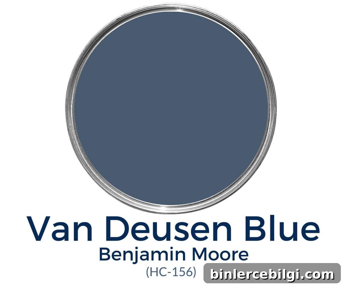 Benjamin Moore Van Deusen Blue sample