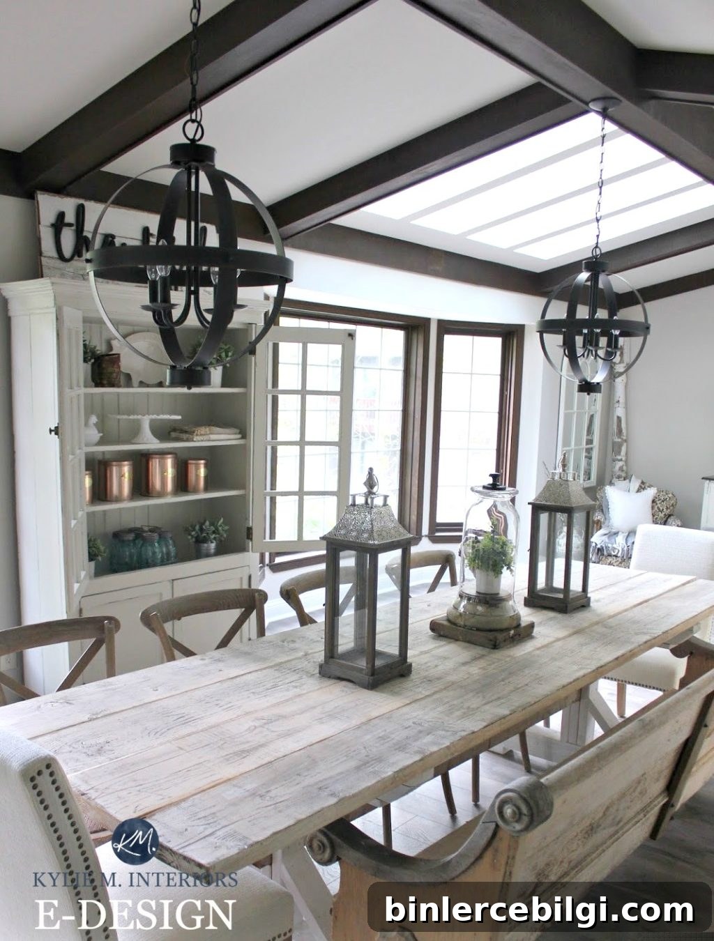Sherwin Williams Agreeable Gray dining space