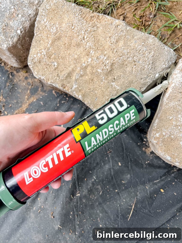How to Build a DIY Pea Gravel Fire Pit Area 8 construction adhesive for fire pit stones