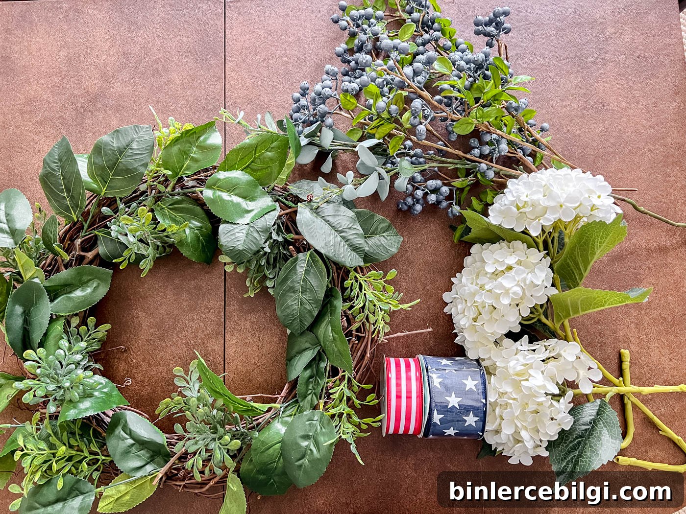 supplies for patriotic wreath