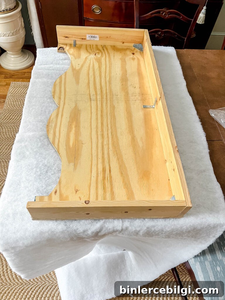 Cut filler to wrap cornice board