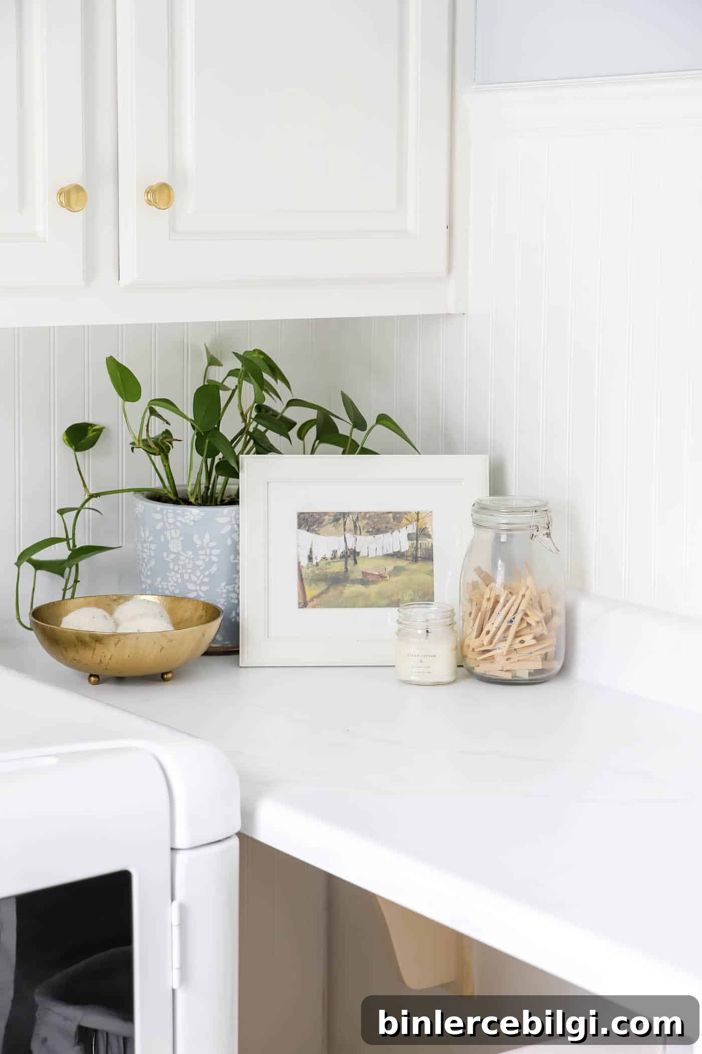 16 Affordable Laundry Room Ideas 18 greenery in the laundry room makeover ideas